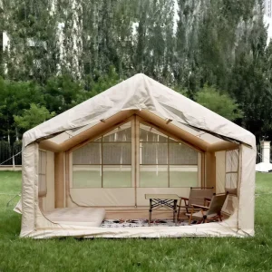 Four Season Portable Inflatable Waterproof Tent Glamping Heavy Duty Windproof Oxford One Bedroom Camping for Outdoor