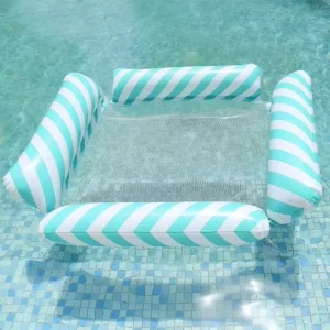 Four Tube Floating Water Entertainment Inflatable Lounge Chair Hammock for Swimming Pool Foldable Convenient for Sunbathing