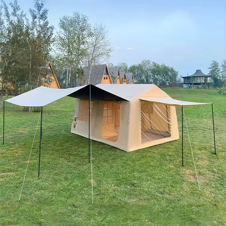 Carpa inflable automática portátil de Oxford para cuatro estaciones, protección solar, estancias nocturnas al aire libre