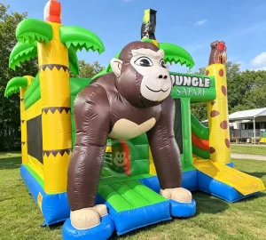 Free Customization Inflatable Bounce House with Slide Monkey Bouncy Castle Inflatable for Party Rental