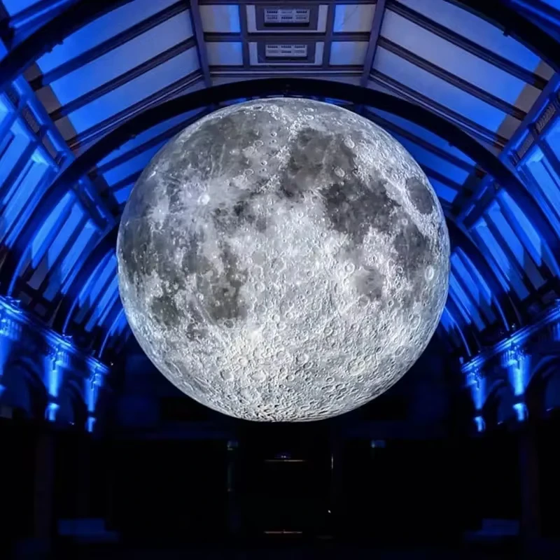 Free Sample Giant Advertising Decoration Inflatable Moon Model Large Inflatable Moon Balloon With Led Light