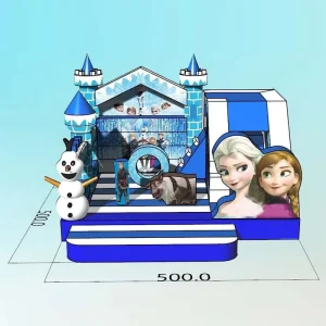Combo Maison Gonflable avec Toboggan, Château Gonflable Obstacle, Maison Gonflable pour Fille
