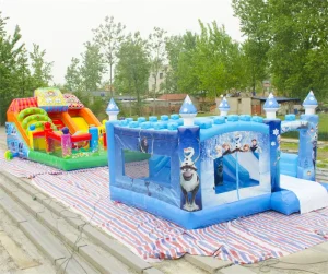 Frozen Elsa Anna Inflatable Bounce House Combo Commercial Use Eco Friendly PVC Material 500kg Capacity Customized Size