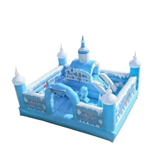 Frozen Themed Inflatable Bouncy Castle with Slide for Kids’ Parties PVC Material Age 5 7 Years 8 Person Capacity 1 Year Warranty