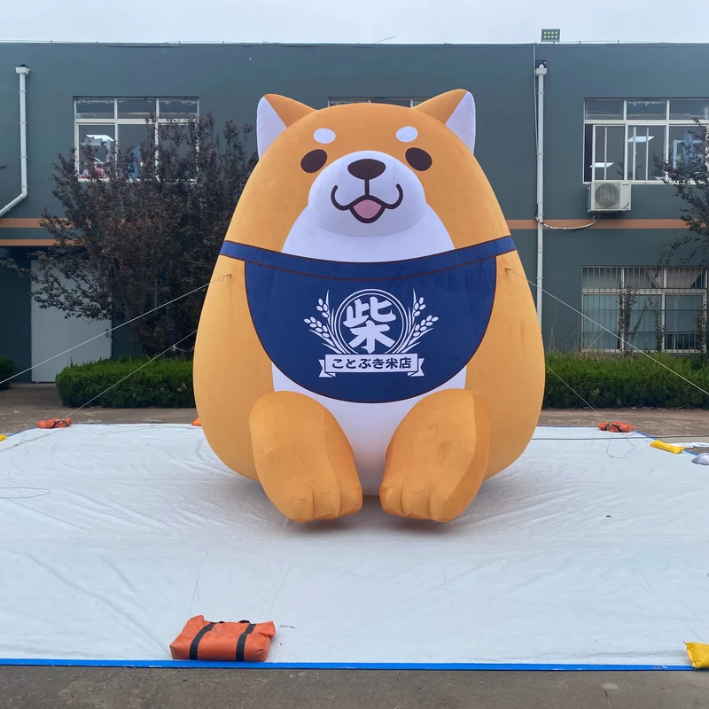 Mascotte Gonfiabile a Forma di Cane Gigante Personalizzata, Morbida e Carina, Personaggio Gonfiabile Pubitario