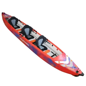Kayak Gonfiabile ad Alta Pressione per 3 Persone, 4m, Kajak Canoekayak per Pesca, Riparazione OEM