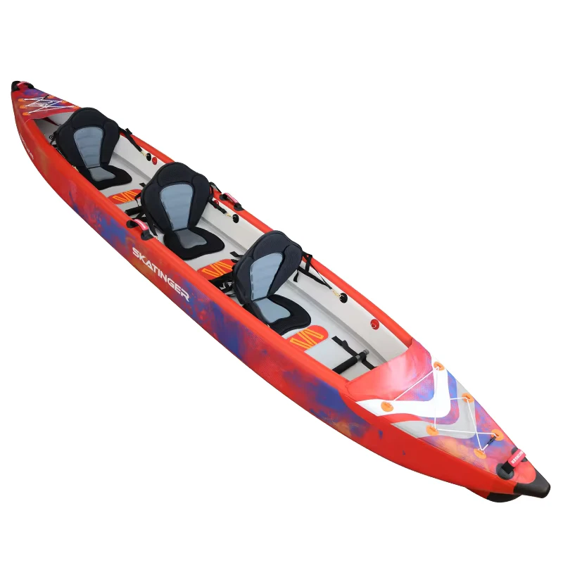 Full Drop Stitch 3 Person Inflatable Kayak High Pressure 4m Kajak Canoekayak for Fishing OEM Repair Kayak