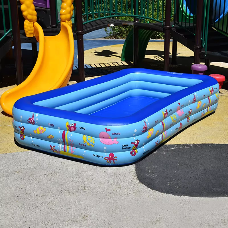 Piscina gonfiabile di dimensioni standard per bambini, piscina morbida da giardino, stampa logo, uso esterno per famiglie, fornitura diretta dalla fabbrica