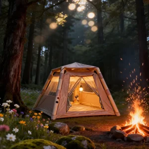 Fully Automatic Oxford Cloth Inflatable Tent for Outdoor Camping Four-season Single-layer Thickened Waterproof