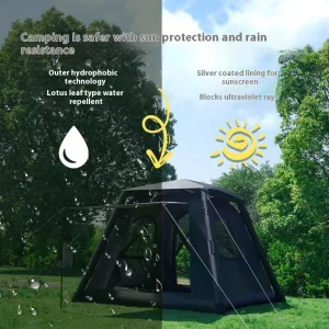Fully Automatic Portable Inflatable Tent for Outdoor Camping Thickened Waterproof Oxford Cloth Densified Canvas Cotton Air Tent