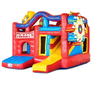 Fun City Inflatable Bouncer Combo Roller Coaster Inflatable Party Jump Castle Slide