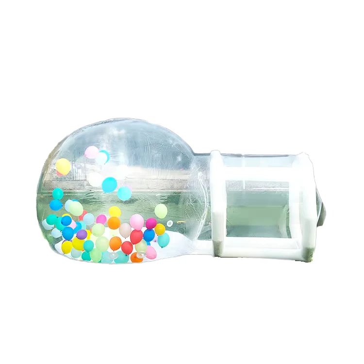 Lều Igloo Bóng Bóng Trong Suốt Tùy Chỉnh Vui Vẻ, Trampoline Inflatable Trong Suốt cho Thuê Tiệc với Bóng Bay
