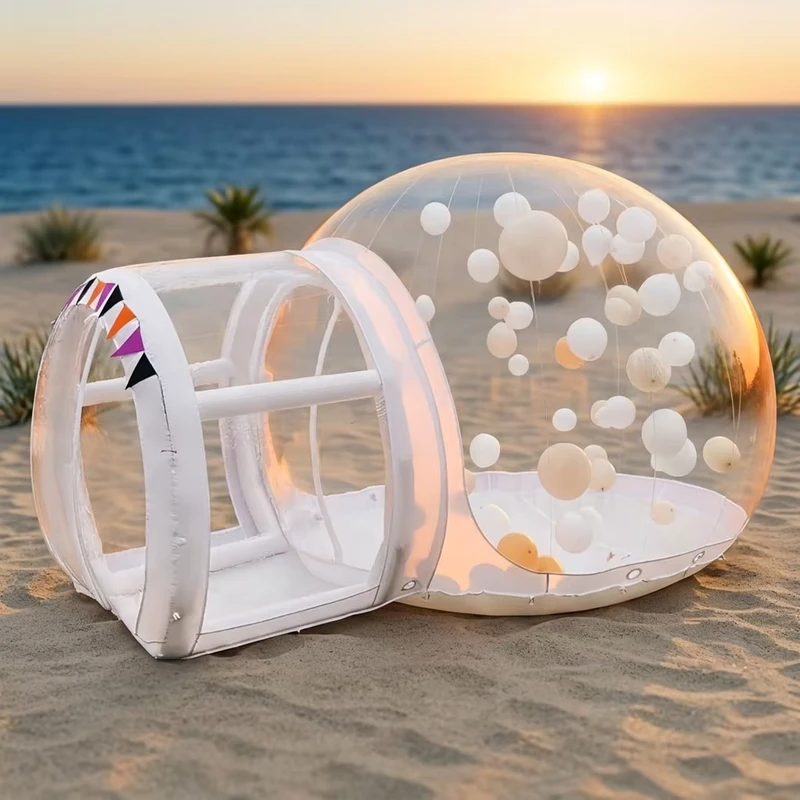 Tenda Gonfiabile Bubble Fun House per Bambini, Grande Igloo Trasparente per Feste ed Eventi