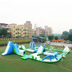 Fun Inflatable Floating Water Park Trampoline Inflatable Obstacle Course Inflatable Floating Aqua Park
