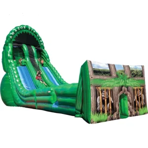 Fun Outdoor Play Large Interactive Cable Game Carnival Adult Inflatable Zip Line for Event Rentals