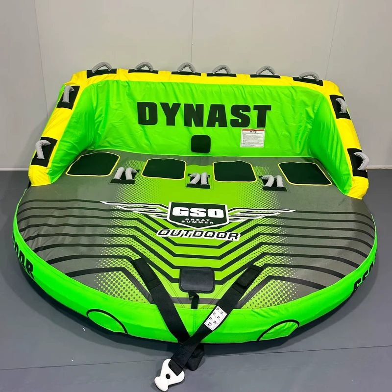 Anel Divertido PVC Inflável para Tubo Rebocável para Barco a Motor 3-4 Pessoas Acessório para Desportos Aquáticos Inclui Conjunto de Corda de Artesanato