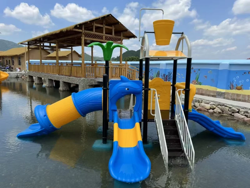 Jogos de Parque Aquático Divertidos Escorrega de Água para Crianças na Piscina