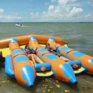 Torpedo Ikan Inflatable Lucu, Perahu Ikan Terbang Inflatable, Tabung Air Terbang Inflatable