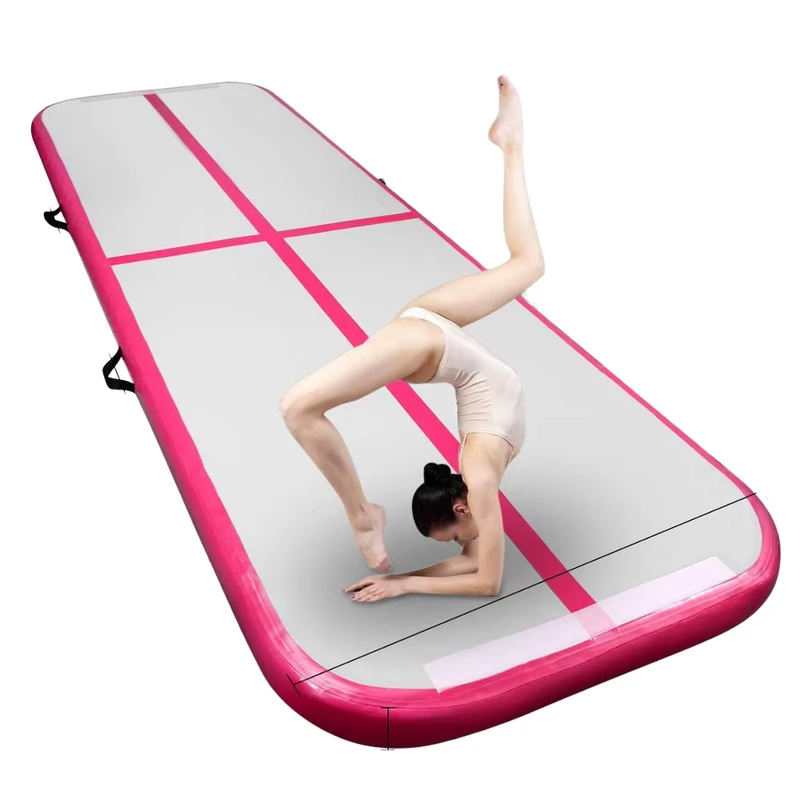 Matras Gimnastik Inflatable Air Track dengan Logo Kustom, Aksesori Pompa Udara PVC DWF Tahan Air