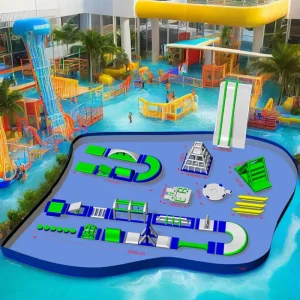 Games Design Inflatable Fiesta Water Play Toys Inflatable Floating Aqua Water Park Equipment for Outdoor Commercial Theme Park