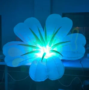 Garden Decoration Giant Inflatable Lotus Flower Colorful LED Light Glowing Inflatable Lotus Model for Shopping Mall Display