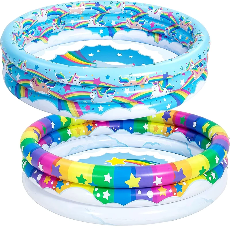 Kolam Renang Bayi Inflatable Bulat untuk Anak-Anak, Kolam Paddling Dalam & Luar Ruangan