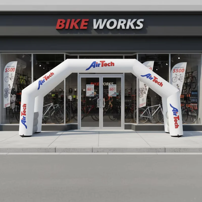 Gate Race Display Sportluftbogen mit bedrucktem Logo, Veranstaltungen, Pavillon, Werbe-Luftspielzeug, wasserdicht