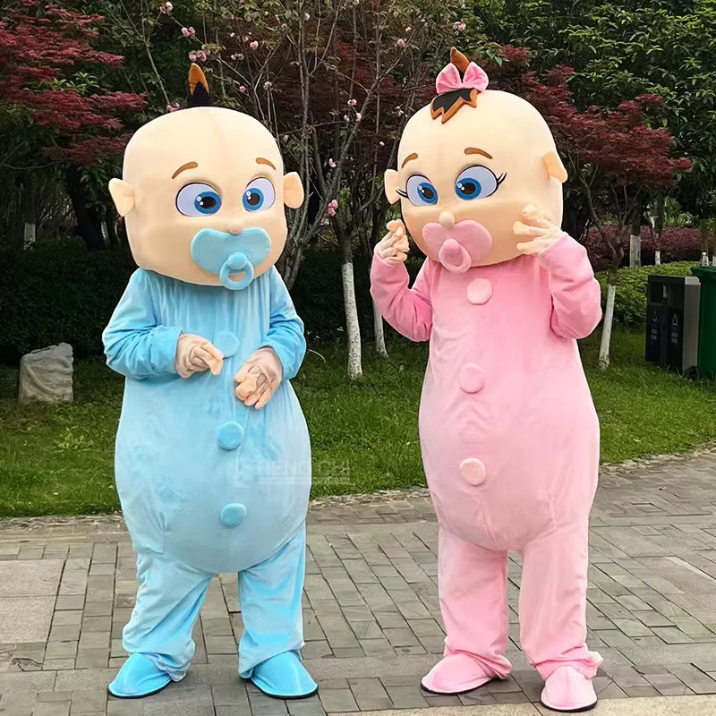 Costume gonfiabile per rivelazione del genere, è un maschio/femmina, cannone di coriandoli rosa/blu, festa per baby shower, costume da mascotte per adulti