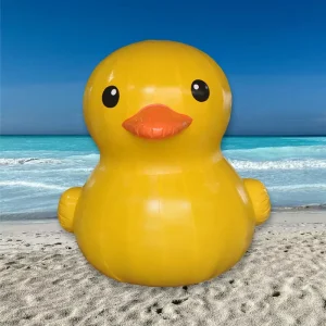 Personagens de Animais de Cartão Inflável Amarelo de 20 pés para Eventos Decoração Publicitária Balão Inflável Pato