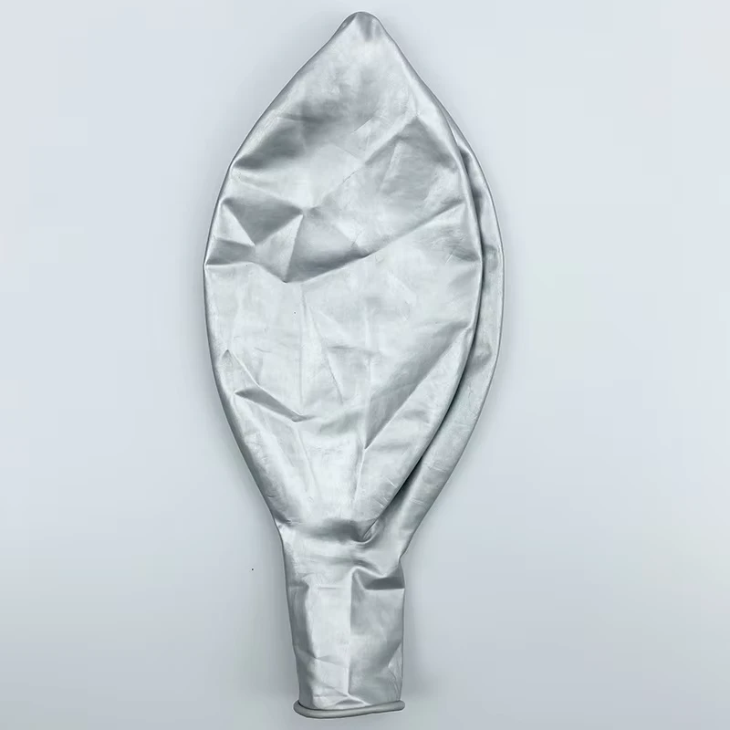 Riesen 36 Zoll Silber Runde Aufgeblasene Latex Chrome Ballon