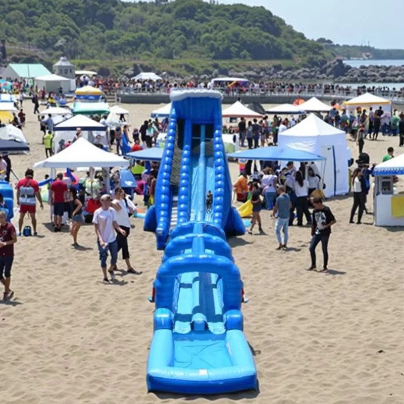 Riesige aufblasbare Wasserrutsche Burg für Strandveranstaltungen oder Partyverleih
