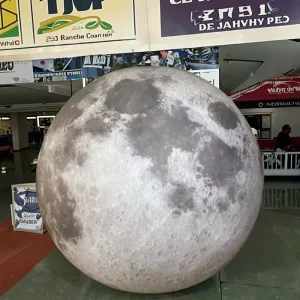 विशाल विज्ञापन सजावट inflatable चाँद मॉडल बड़ा inflatable चाँद गुब्बारा LED लाइट के साथ