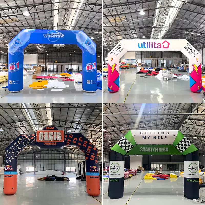 Gerbang Iklan Inflatable Raksasa untuk Acara Luar Ruangan, Gerbang Tertutup untuk Promosi, Pameran, dan Spanduk Iklan