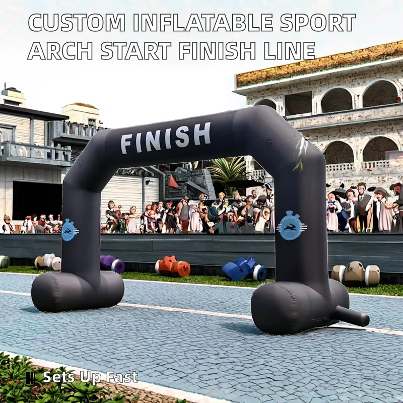 Arco inflable gigante publicitario para eventos al aire libre, arco inflable hermético para promociones y exposiciones