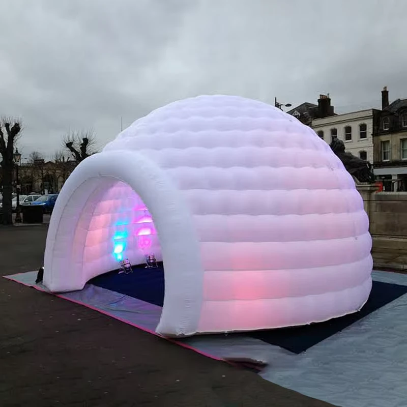 Tenda Inflável Gigante para Publicidade com Luz LED - Tenda Igloo Inflável - Tenda para Eventos