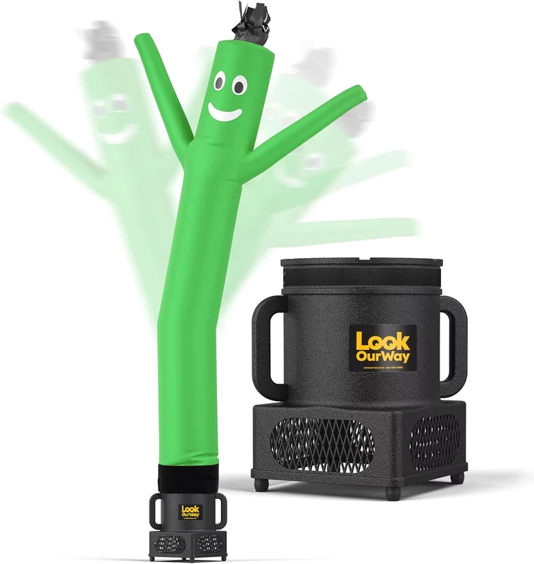 Giant Air Dancers Wacky Waving Inflatable Tube Guy 7ft Tall Advertising Waving Dancing Man Sky Dancer Blower Green