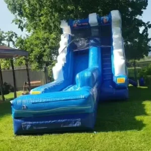 Giant Blue PVC Commercial Outdoor Waterslide for Kids and Adults Inflatable Castle Design Shipping by Sea
