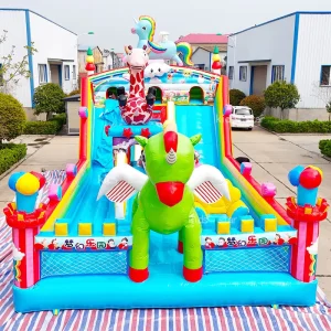 Giant Bouncy Castle Commercial Grade PVC Eco Friendly 1000kg Capacity 25 Children Easy Setup Customized Size Amusement