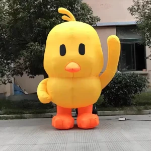 Giant Cartoon Duck Advertising Inflatable Promotion Waterproof Custom Arch Blowing Man 8 10ft Weather Resistant