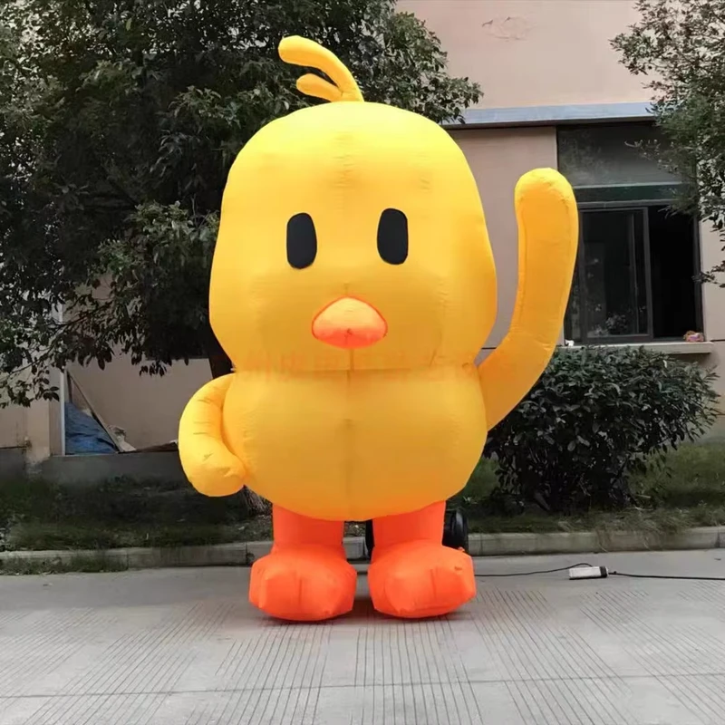 Giant Cartoon Duck Advertising Inflatable Promotion Waterproof Custom Arch Blowing Man 8 10ft Weather Resistant