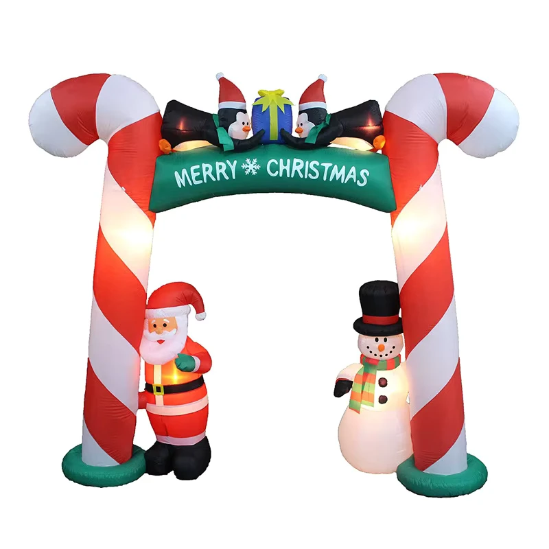 Giant Christmas Inflatable Arch Santa Claus Snowman Arch Outdoor Inflatable Model