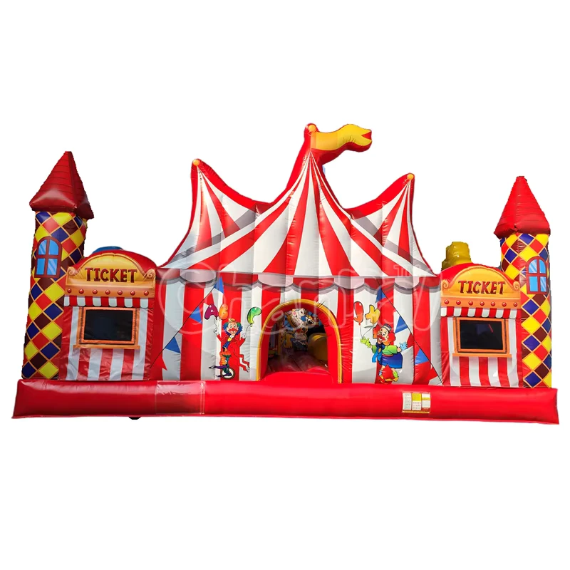 Scivolo gigante da circo, percorso ad ostacoli gonfiabile, parco sportivo, casa gonfiabile, castello da salto, parchi gonfiabili