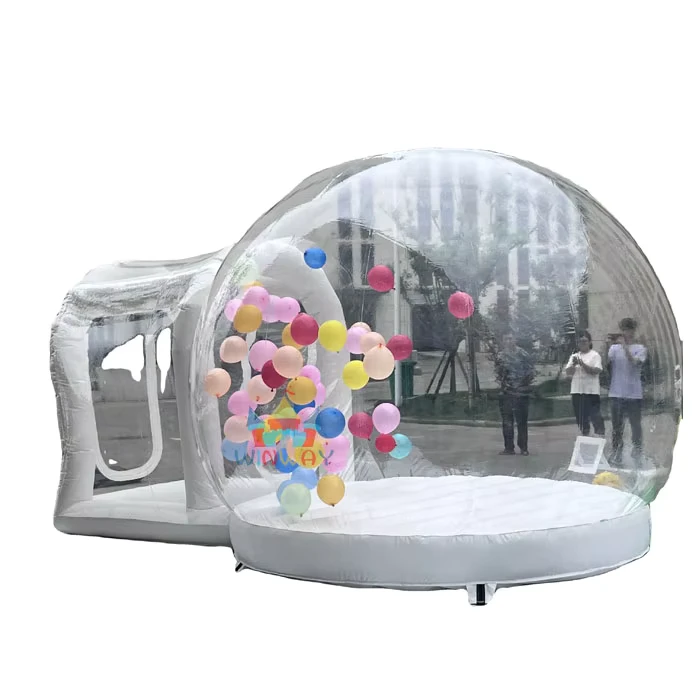Tienda burbuja inflable gigante transparente para niños, globos de fiesta, casa divertida, iglú de cristal, juego interior y exterior