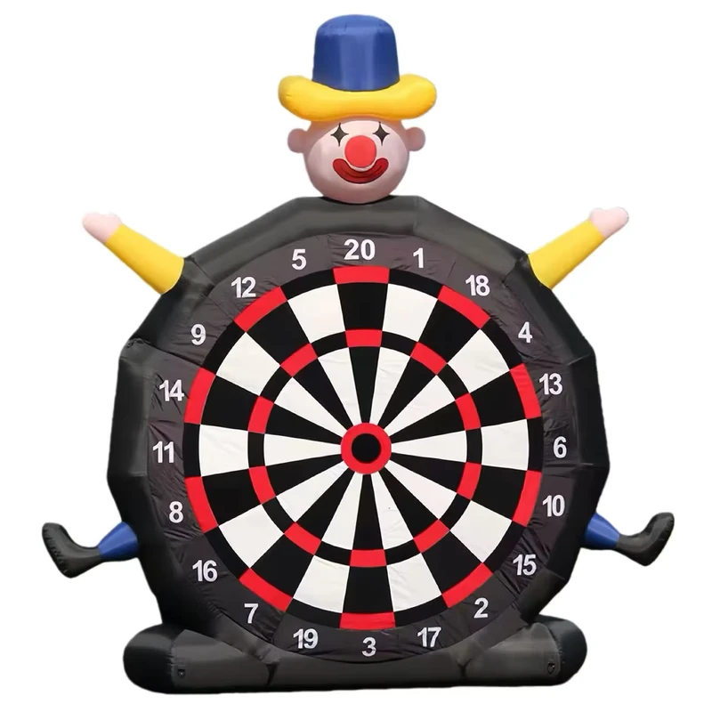 Giant Clown Opblaasbare Voetbal Dartbord Buiten Kick Doelspel Feest Carnaval Commerciële Kwaliteit 210D