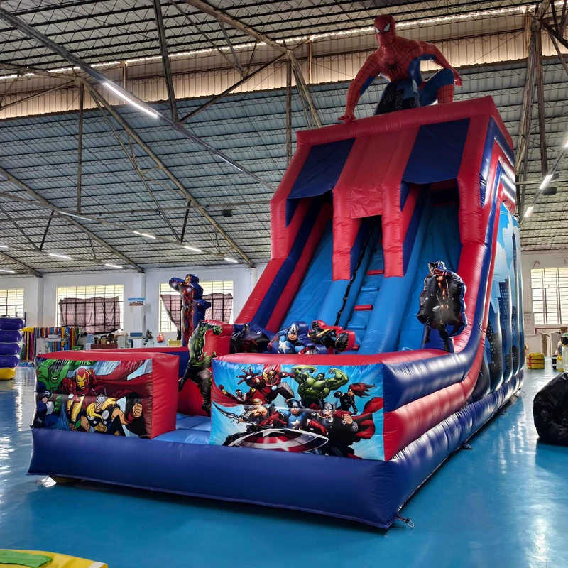 Giant Commercial Bounce House with Slide Jumping Castle Bouncy Castle Spiderman Inflatable Dry Slide for Kid