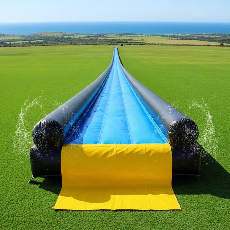Giant Commercial Slip N Pool Slide, toboggan aquatique gonflable à vendre