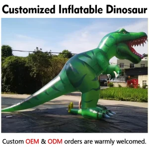 Giant Custom Inflatable Green Dinosaur Fierce Tyrannosaurus Rex T Rex Model for Advertising Commercial Event Exhibition Display