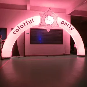 Giant Custom LED Light Advertising Inflatable Arch Outdoor Event Props with Digital Print Pattern for Party & Activity