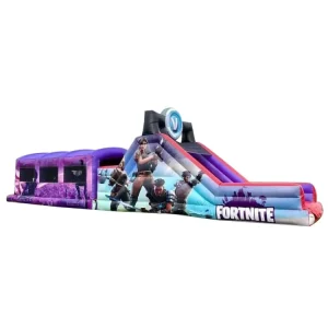 Giant Fortnite Obstacle Course Vertical Rush Inflatable Bounce Commercial Obstacle Course