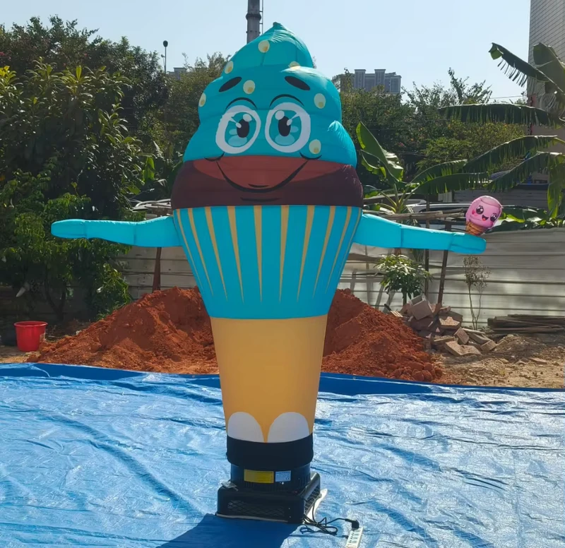 거대 아이스크림 소품 장식 인플레이터블 이탈리안 아이스크림 콘 모델 풍선 에어 댄서 아이스크림 판매용